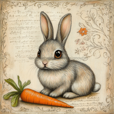Easter Rabbit Sign, DCO-13247, Sign For Wreath, 10x10
